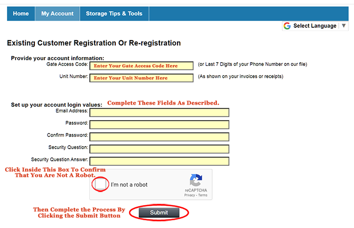 Account Registration Form